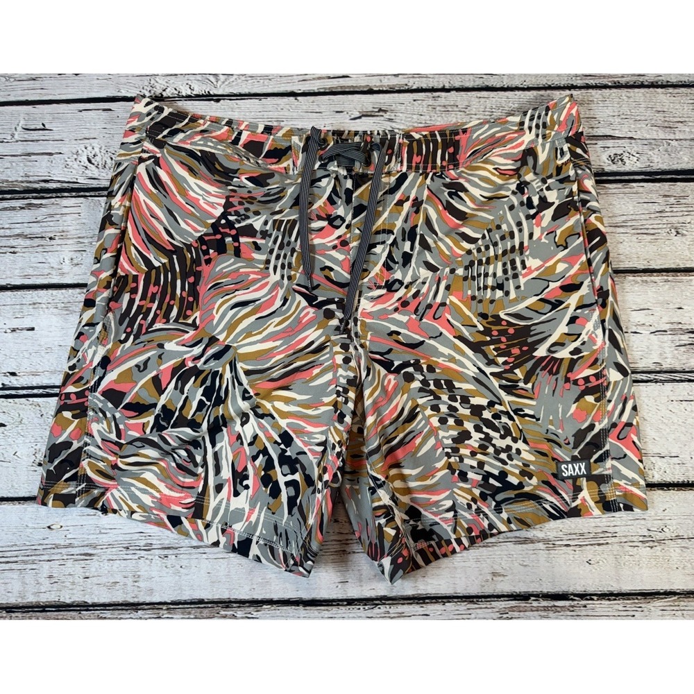 Saxx Ballpark Pouch Betawave‎ 2N1 Boardie Men's Size 38 Swim Board Shorts New